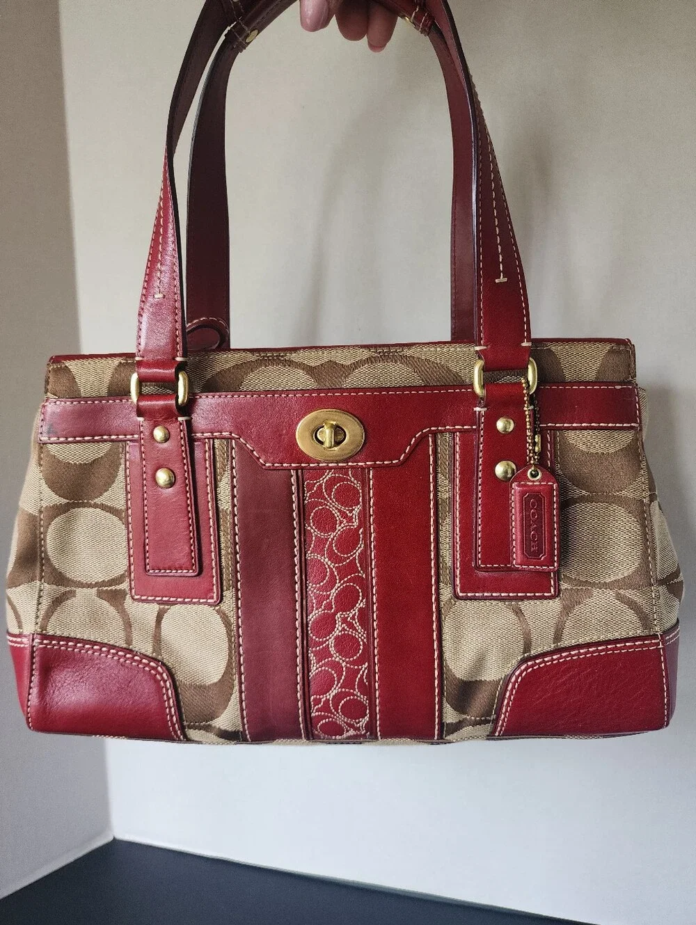 Coach Hampton Signature Medium Carryall & Wallet, EUC, 2007, 11071
